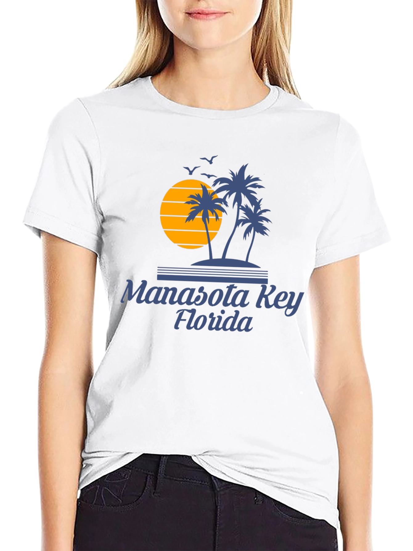Manasota Key Florida T-Shirt Tropical Graphic Tee