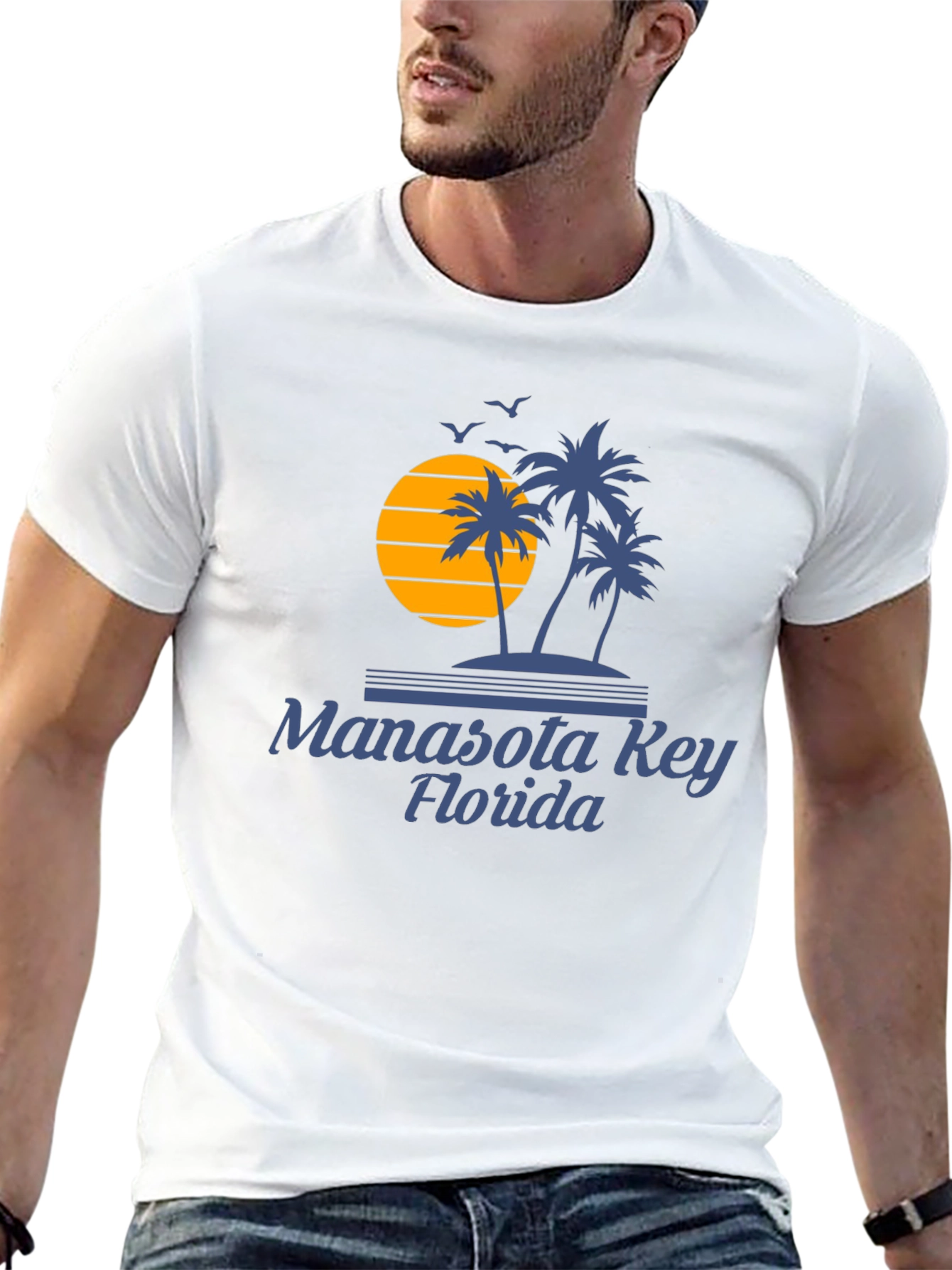 Manasota Key Florida T-Shirt Tropical Graphic Tee
