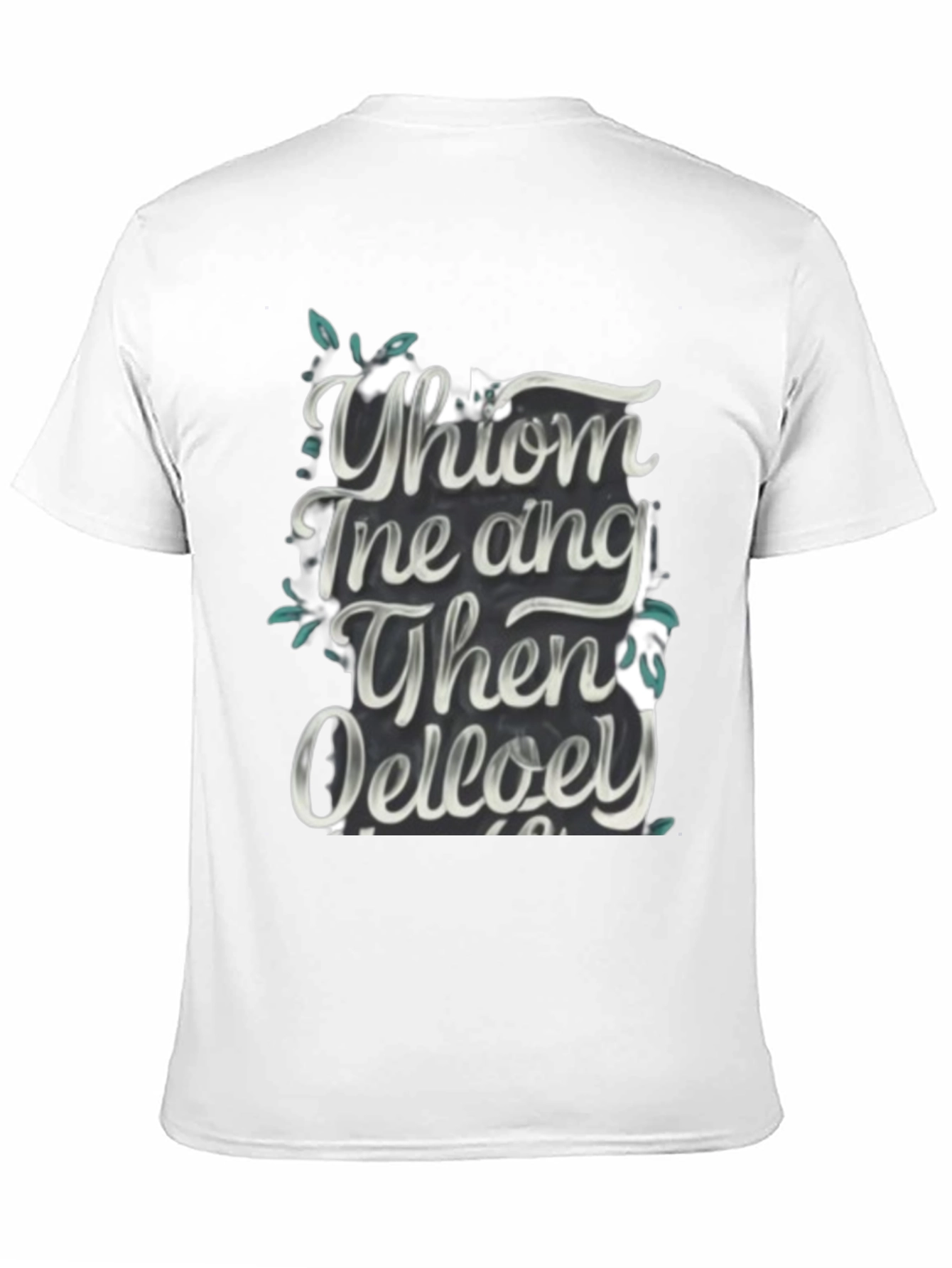 Whimsical Text Graphic Black Tee