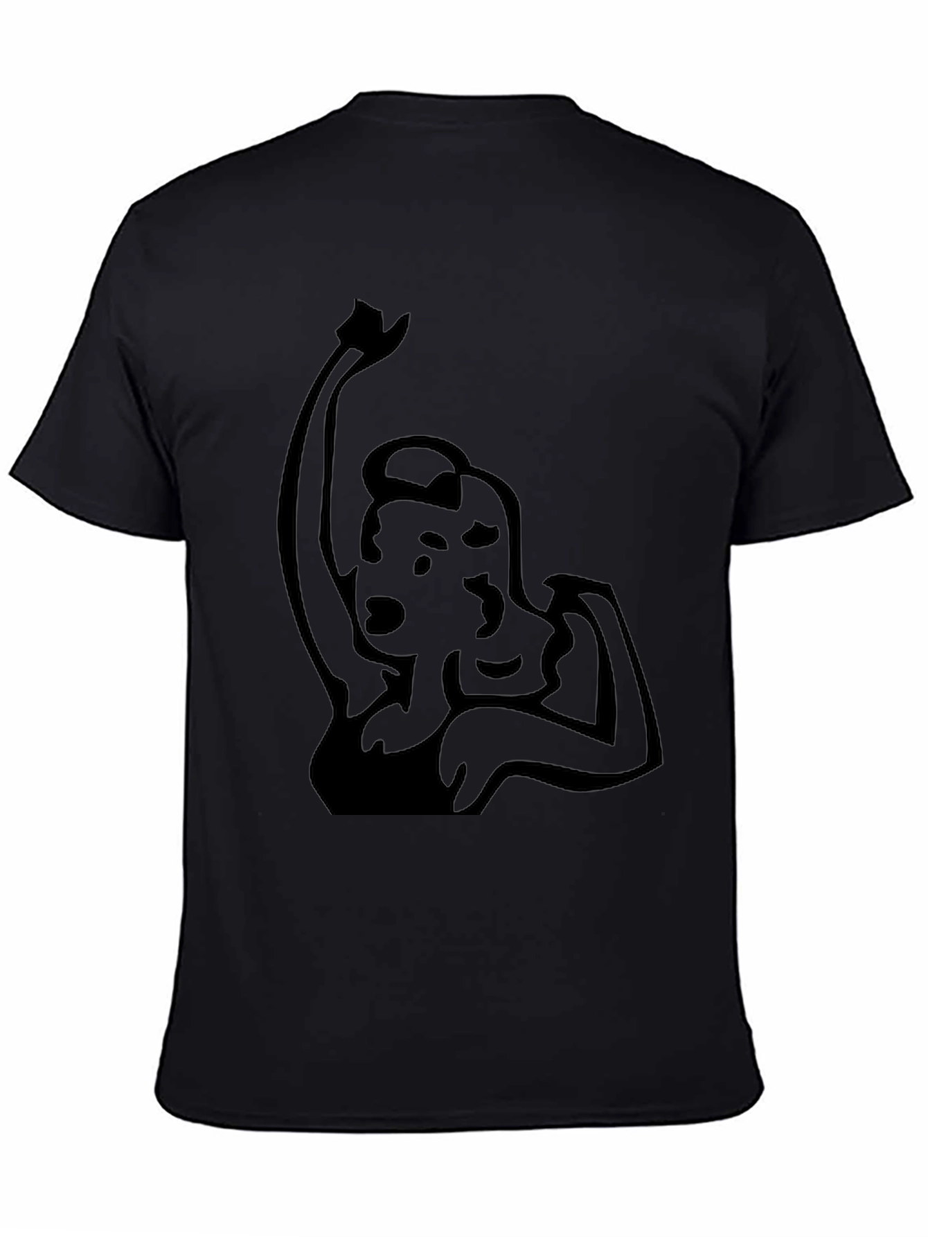 Retro Woman Graphic Black Tee