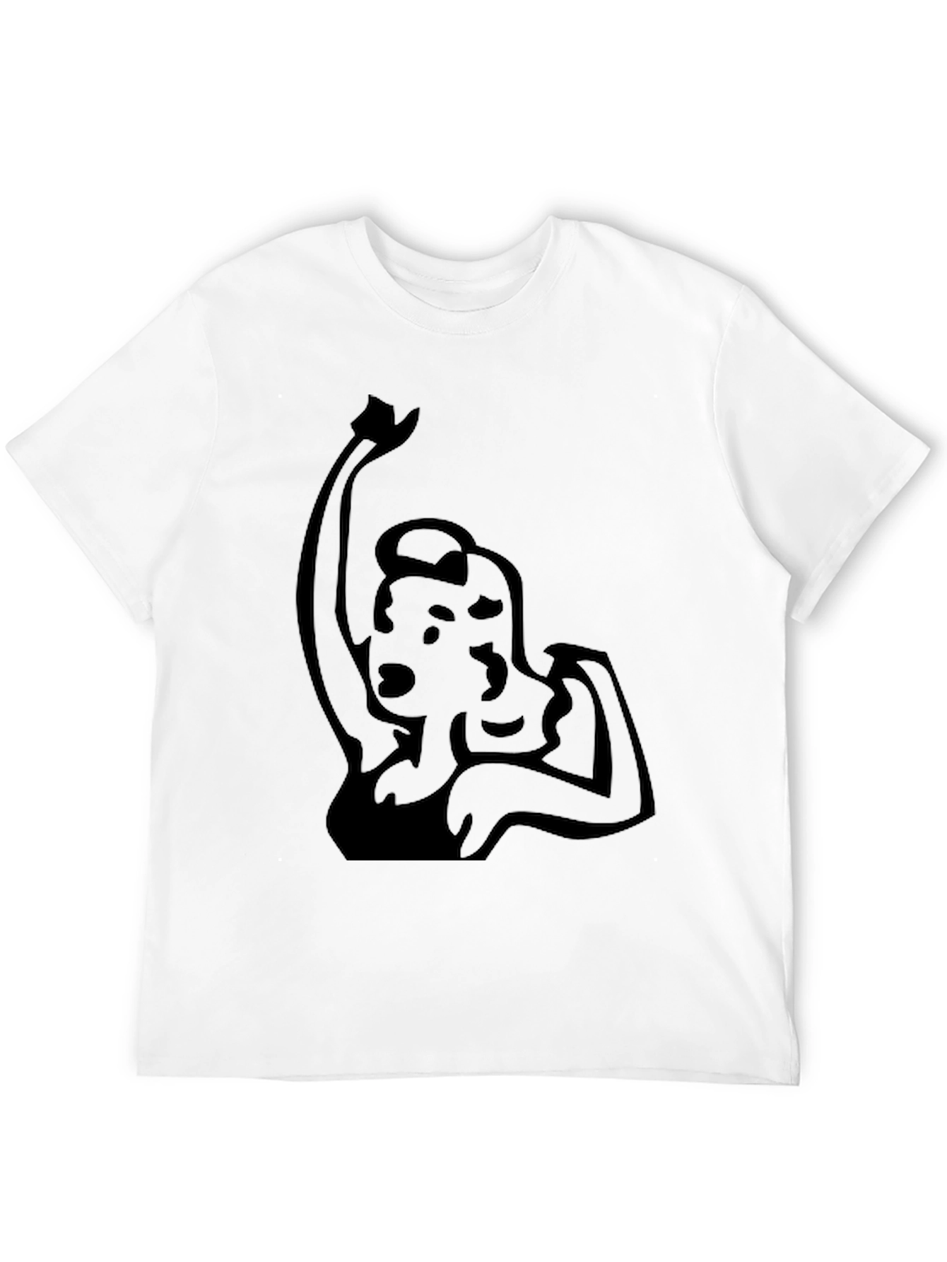 Retro Woman Graphic Black Tee