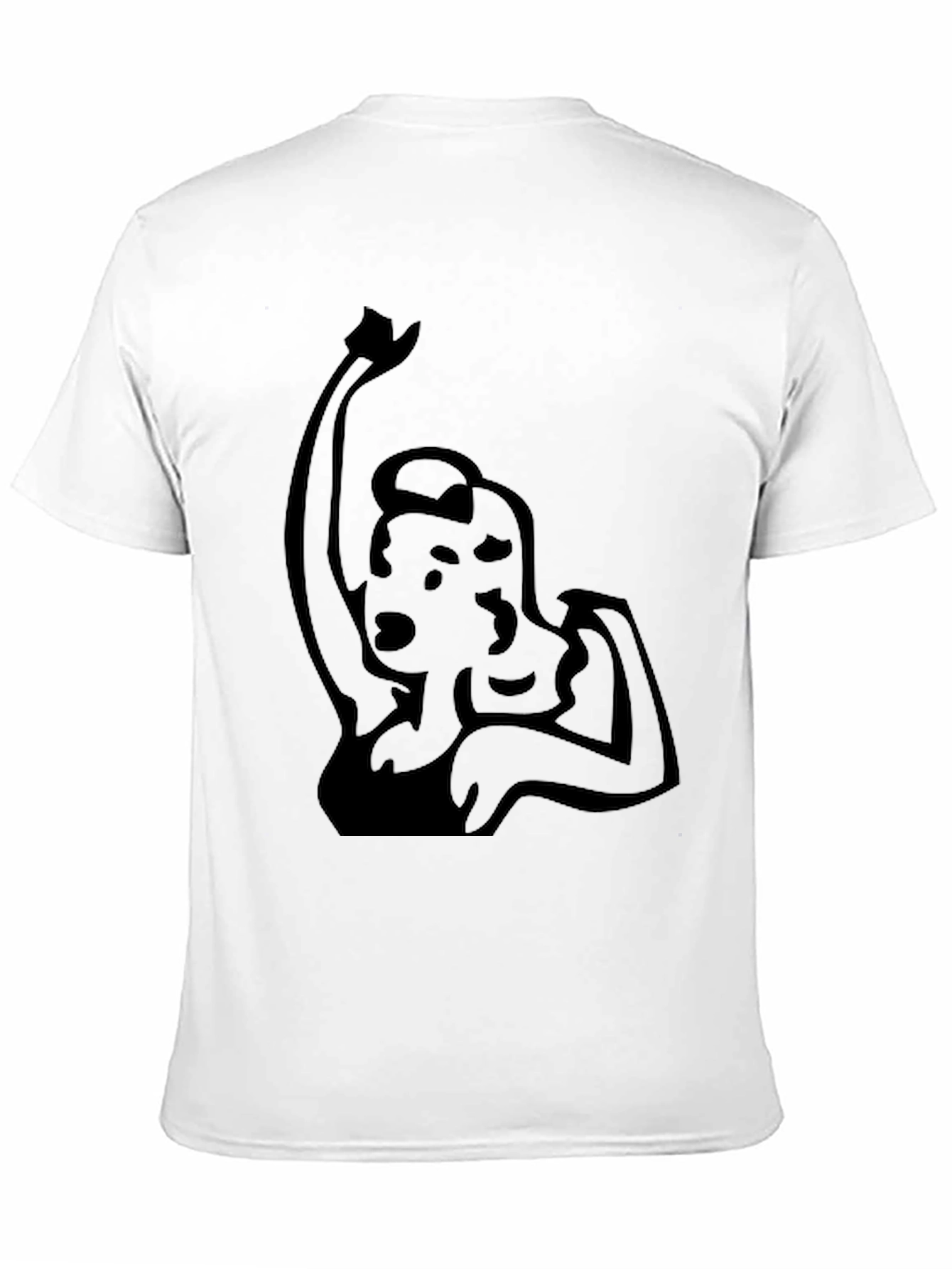 Retro Woman Graphic Black Tee