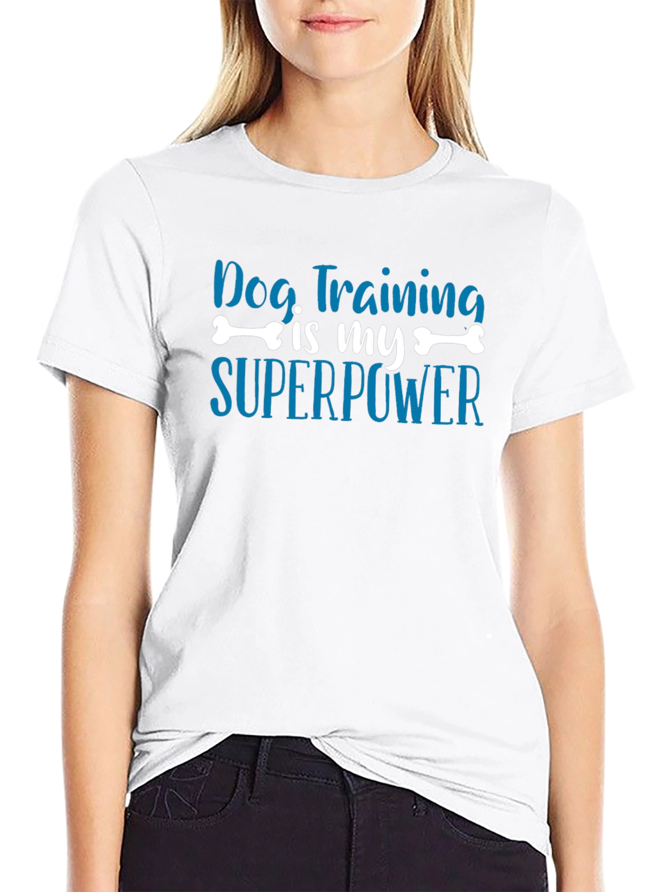 Dog Training is My Superpower Black T-Shirt