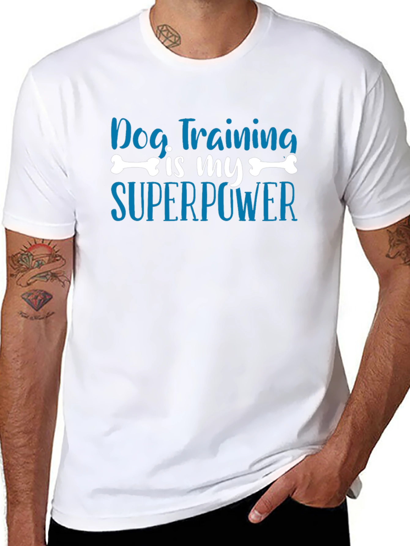 Dog Training is My Superpower Black T-Shirt