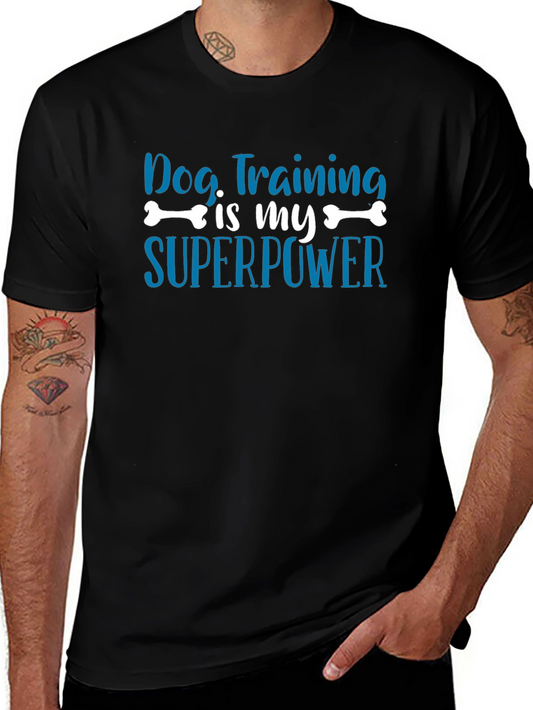 Dog Training is My Superpower Black T-Shirt