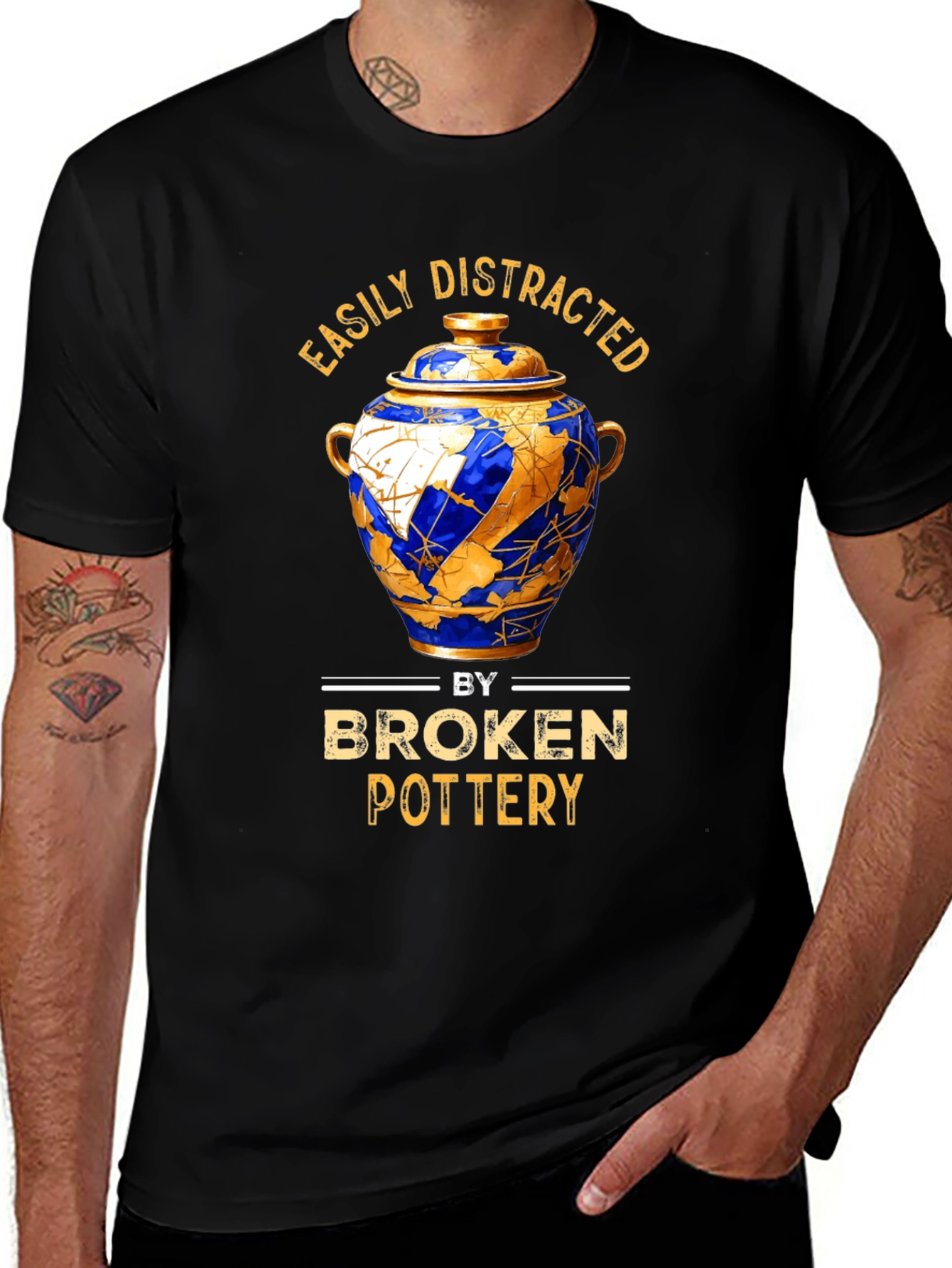 Easily Distracted by Broken Pottery T-Shirt