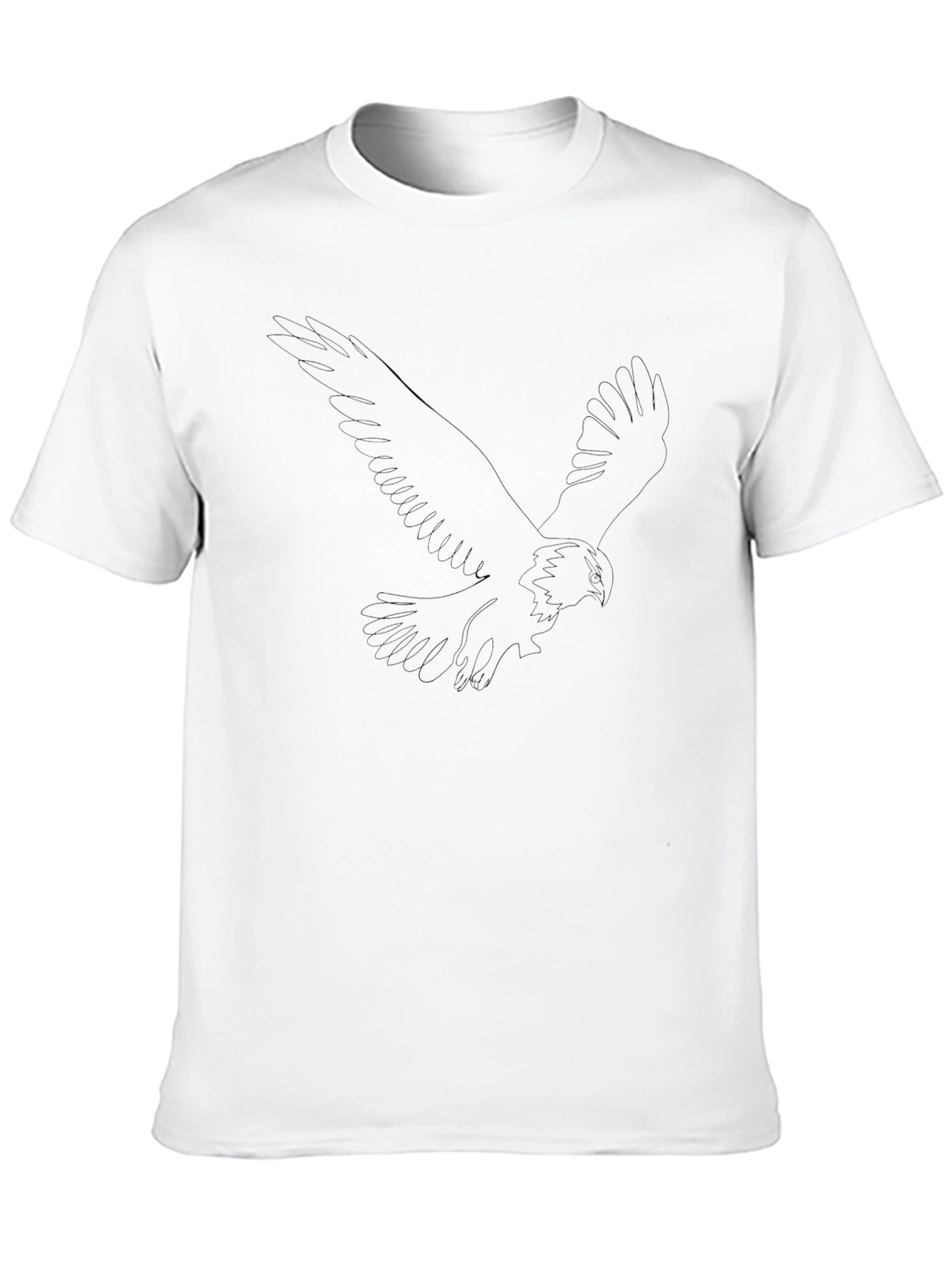 Mens Black T-Shirt with Abstract Eagle Design