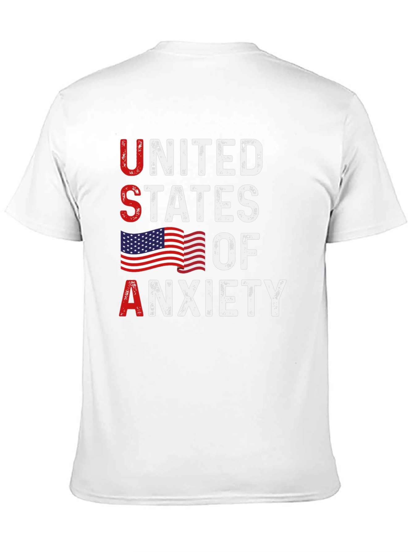 United States of Anxiety Graphic Tee - Patriotic Design