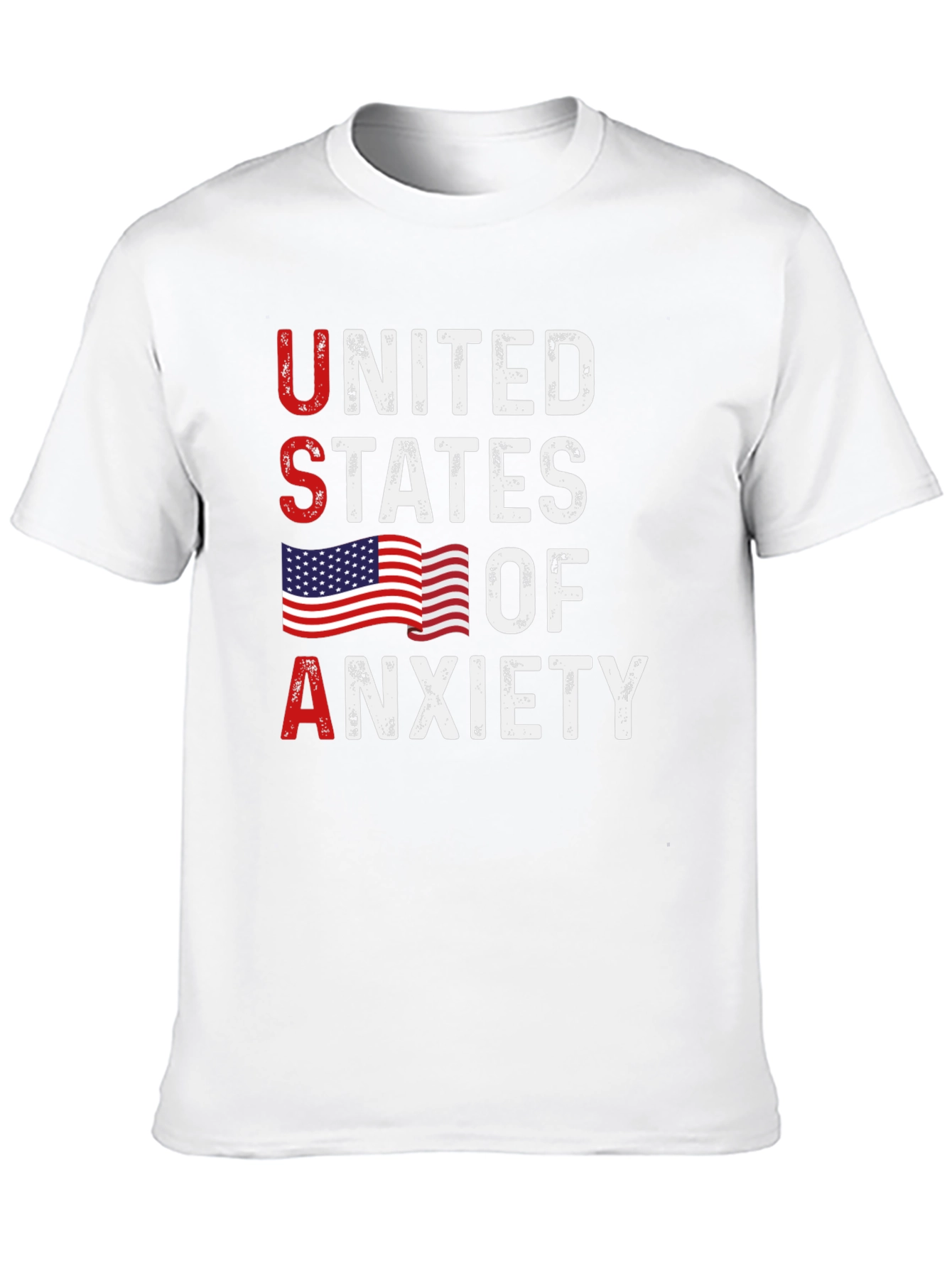 United States of Anxiety Graphic Tee - Patriotic Design