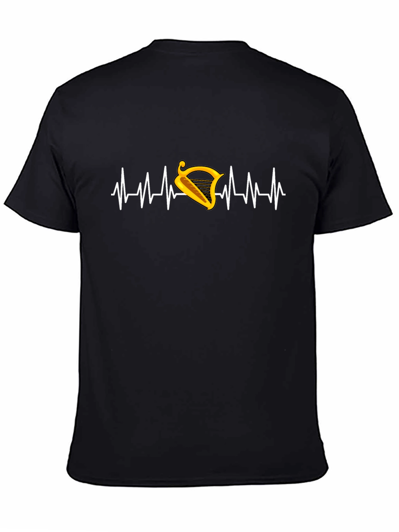 Harp Beat T-Shirt - Irish Music Heartbeat Tee