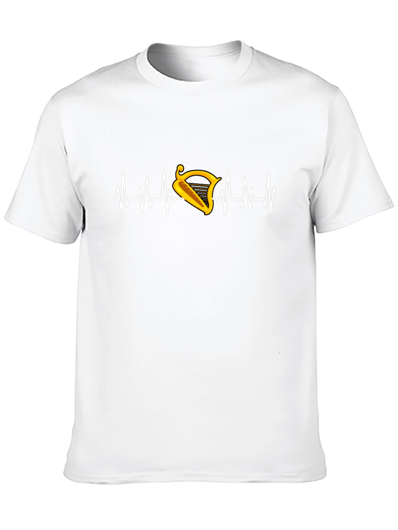 Harp Beat T-Shirt - Irish Music Heartbeat Tee