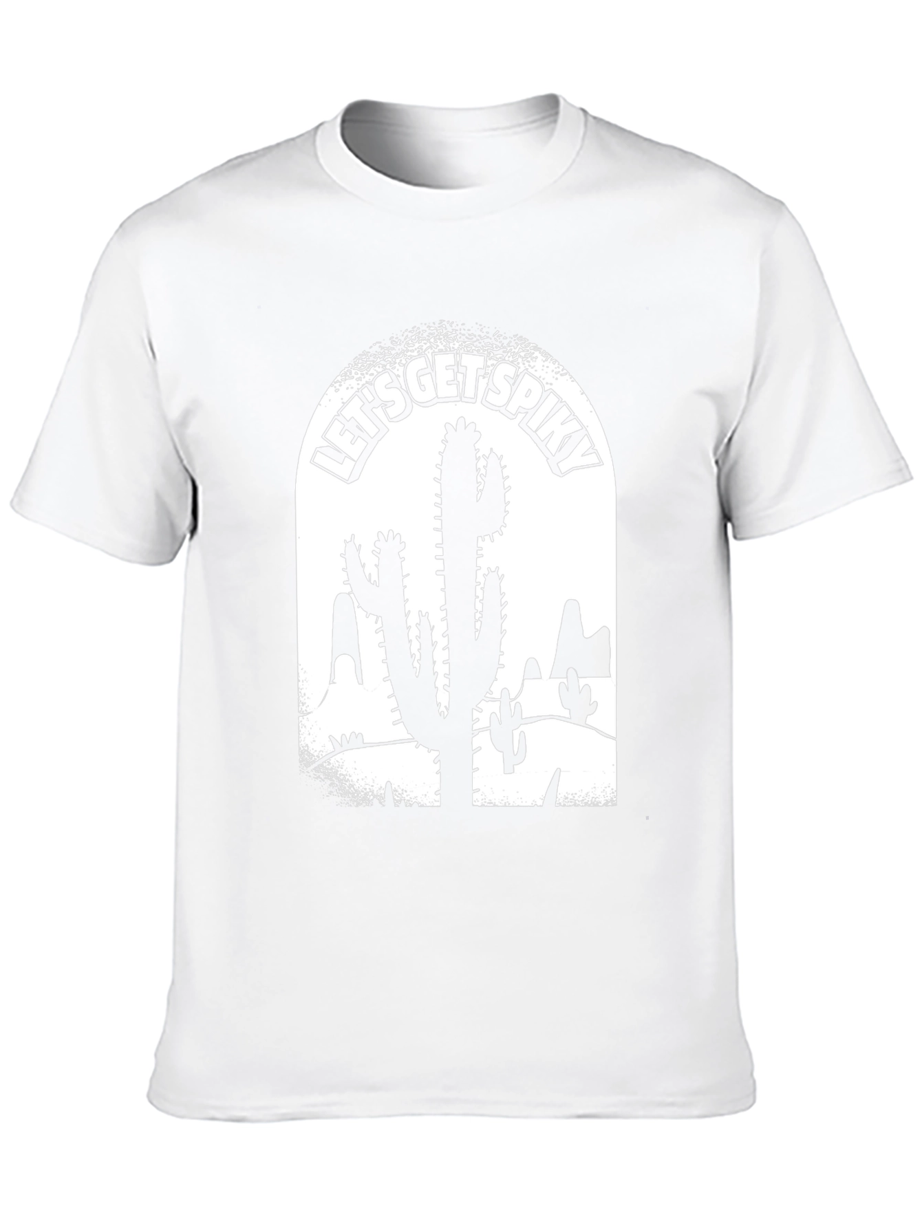 Lets Get Spiky Black Cactus T-Shirt