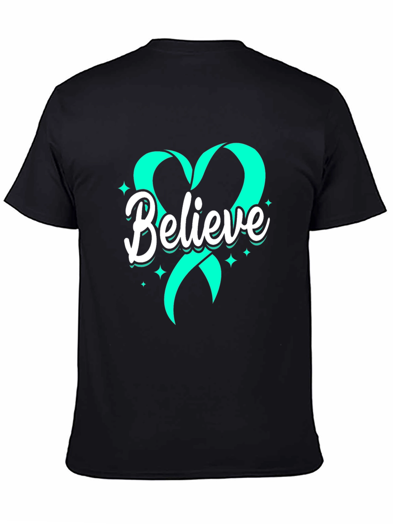 Believe Heart Ribbon Graphic Tee