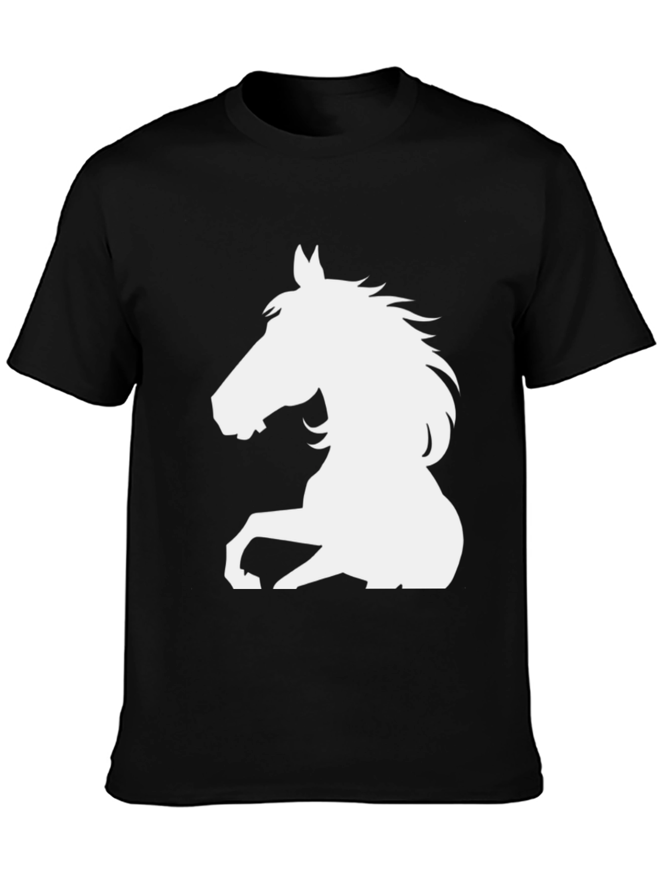 Black Horse Graphic Tee - Mens Casual Top