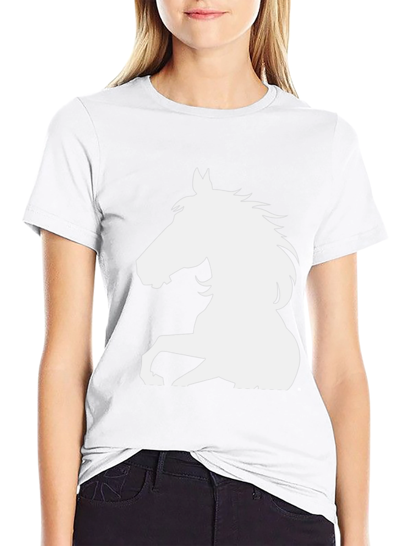 Black Horse Graphic Tee - Mens Casual Top