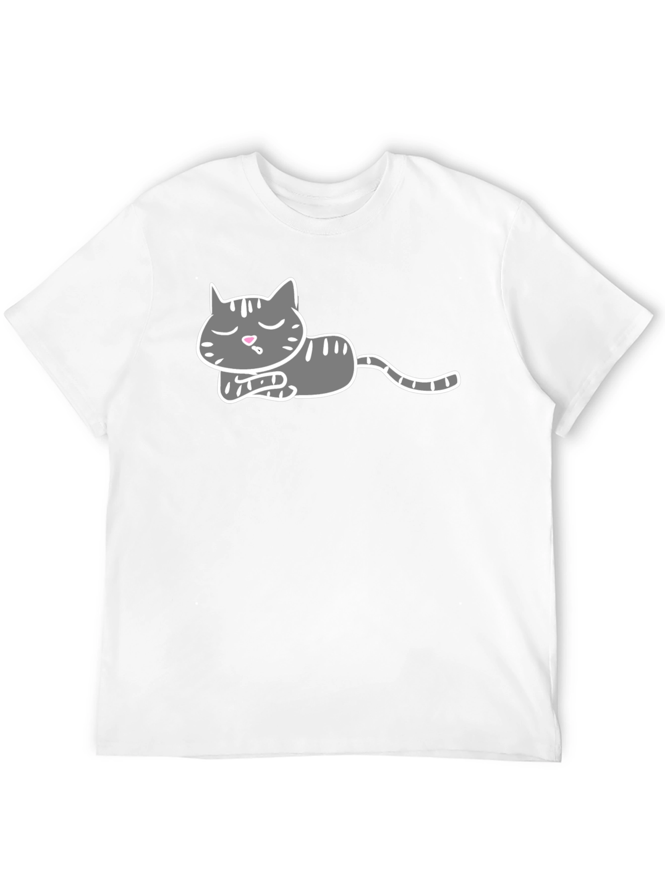 Cute Cat Nap T-Shirt - Relaxed Graphic Tee