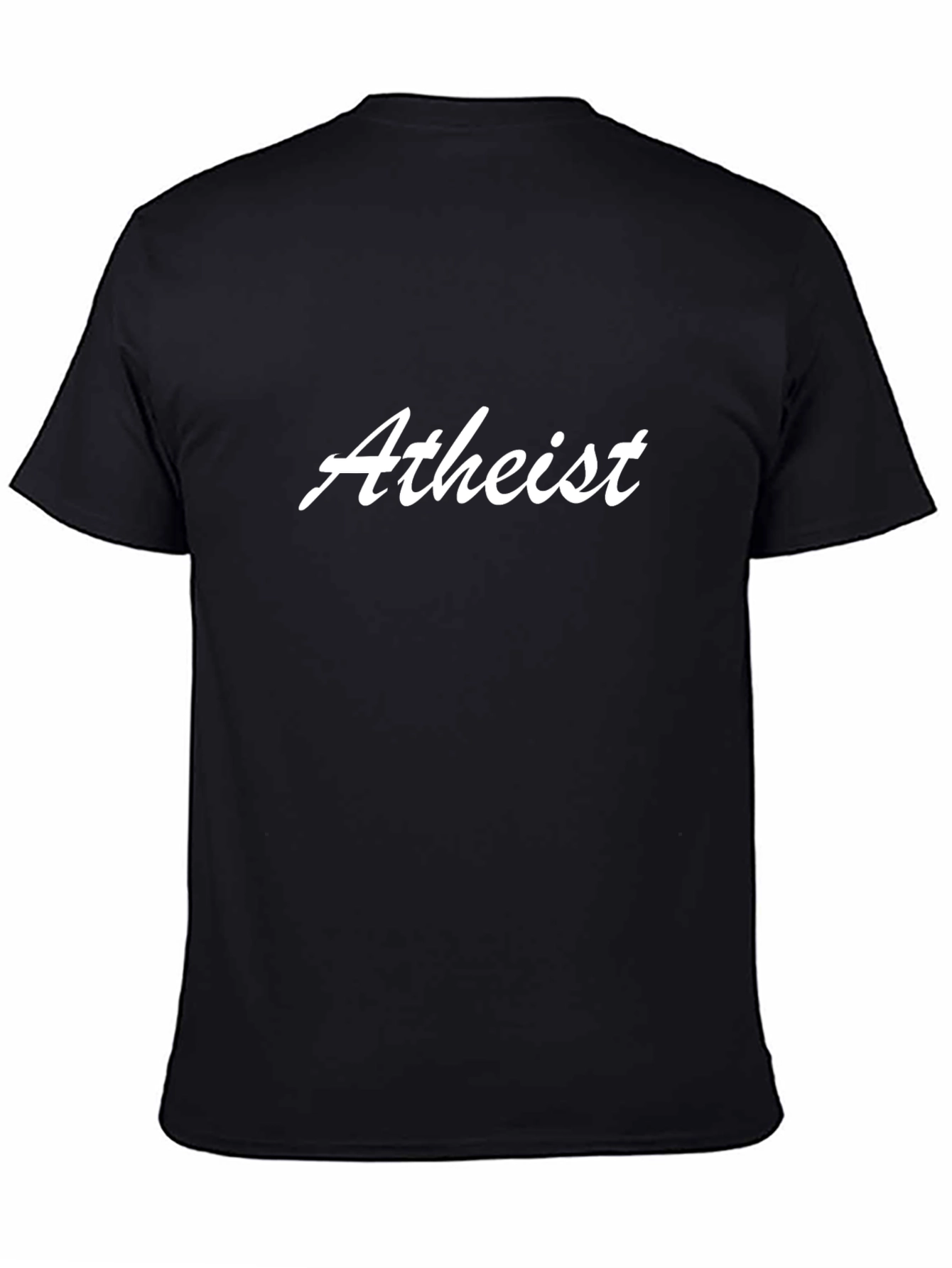 Atheist Statement T-Shirt - Black Crew Neck