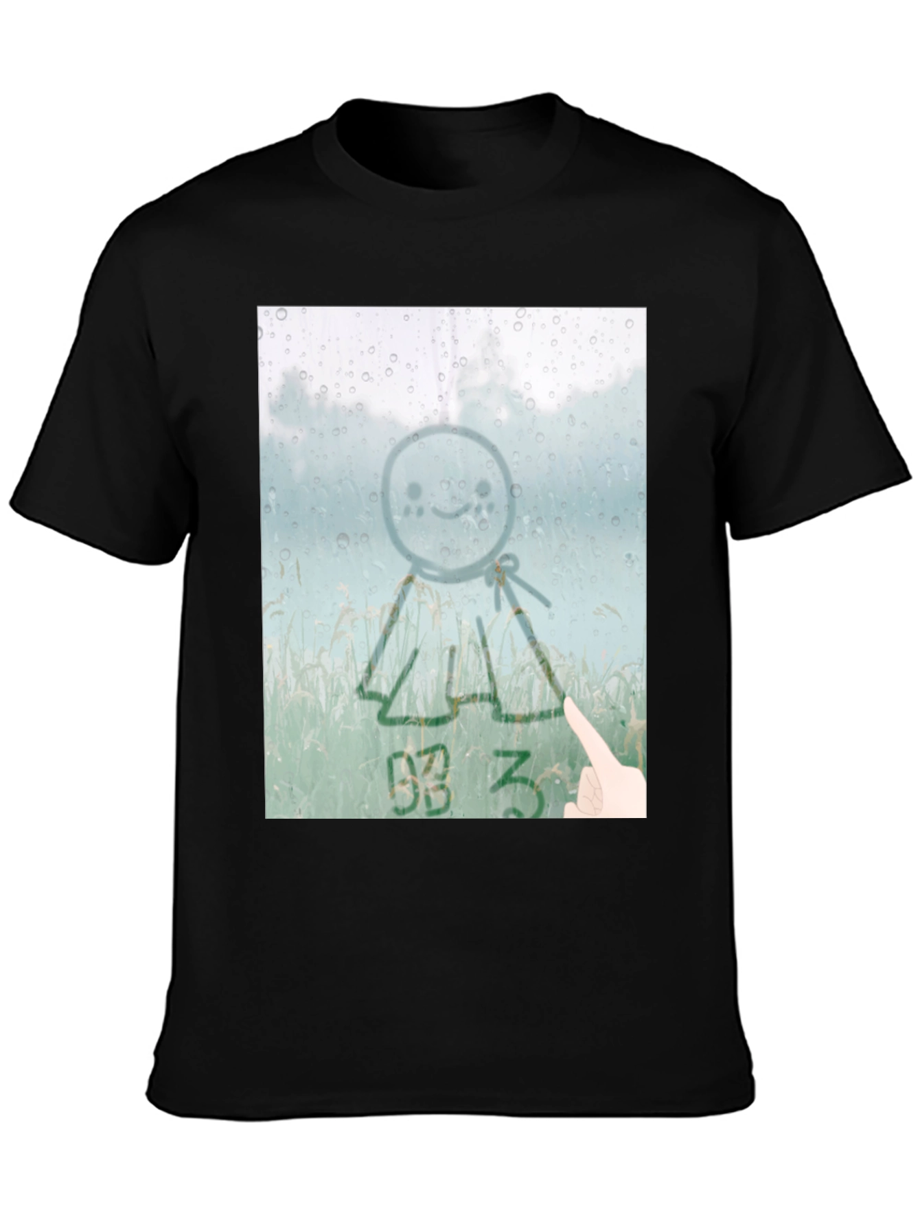 Sunshine Doll Graphic Tee - Black Cotton T-Shirt
