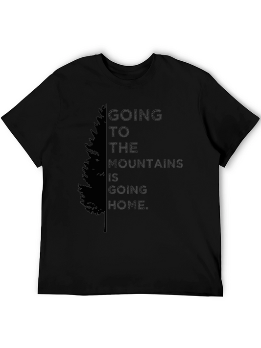 Mens Black Graphic Tree T-Shirt
