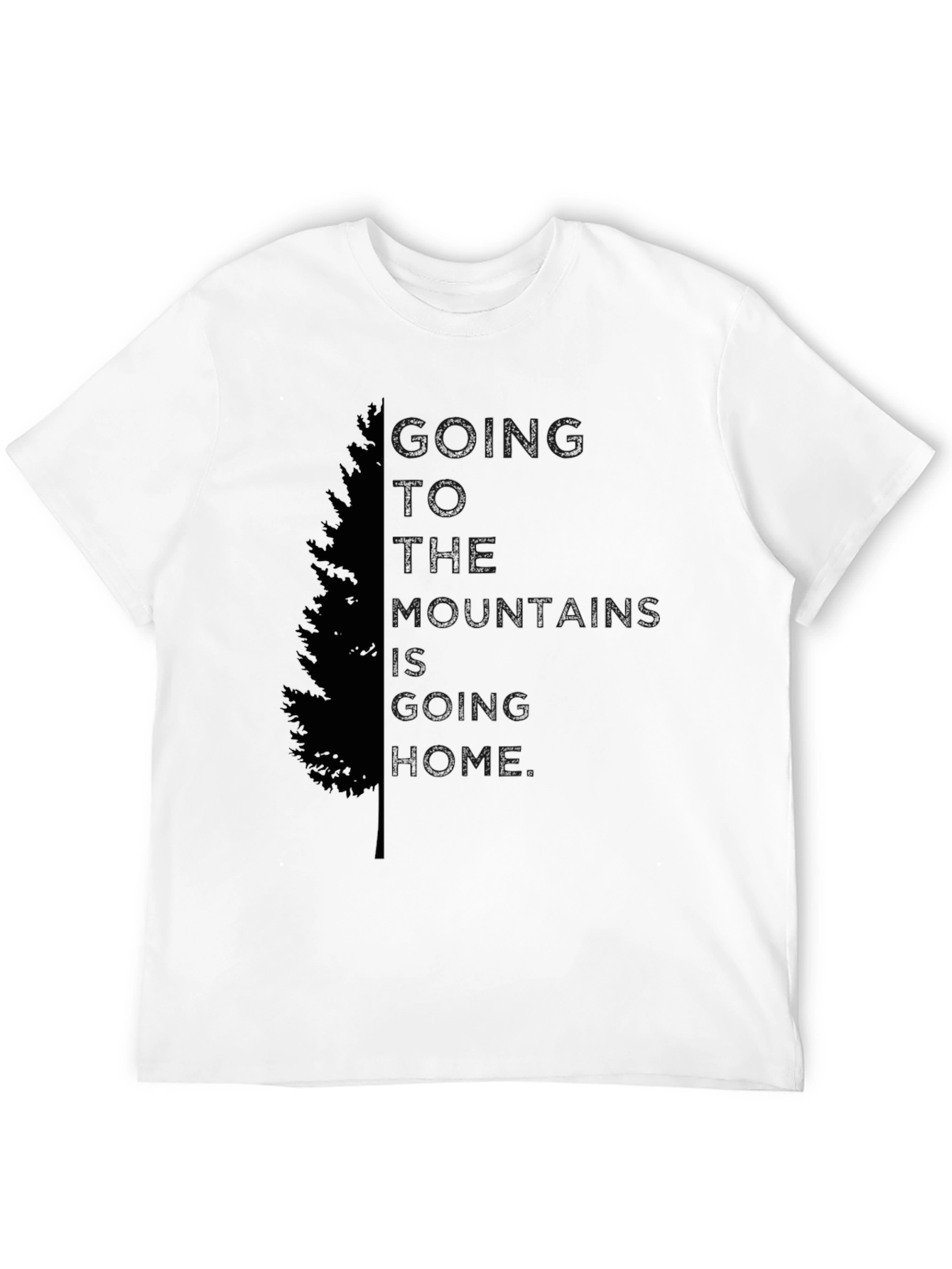 Mens Black Graphic Tree T-Shirt