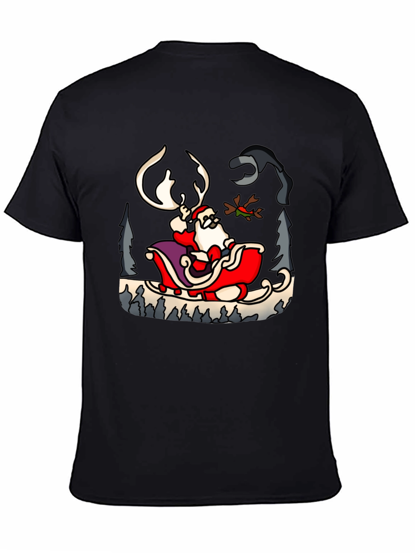 Santas Sleigh Ride Graphic Tee