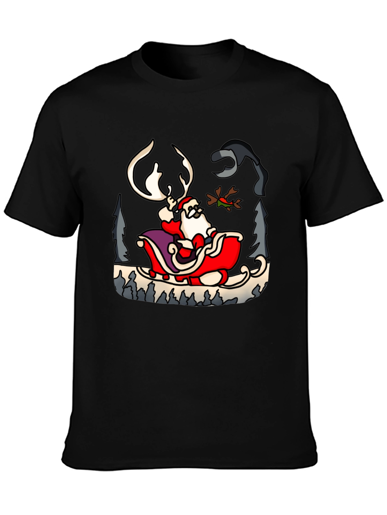 Santas Sleigh Ride Graphic Tee