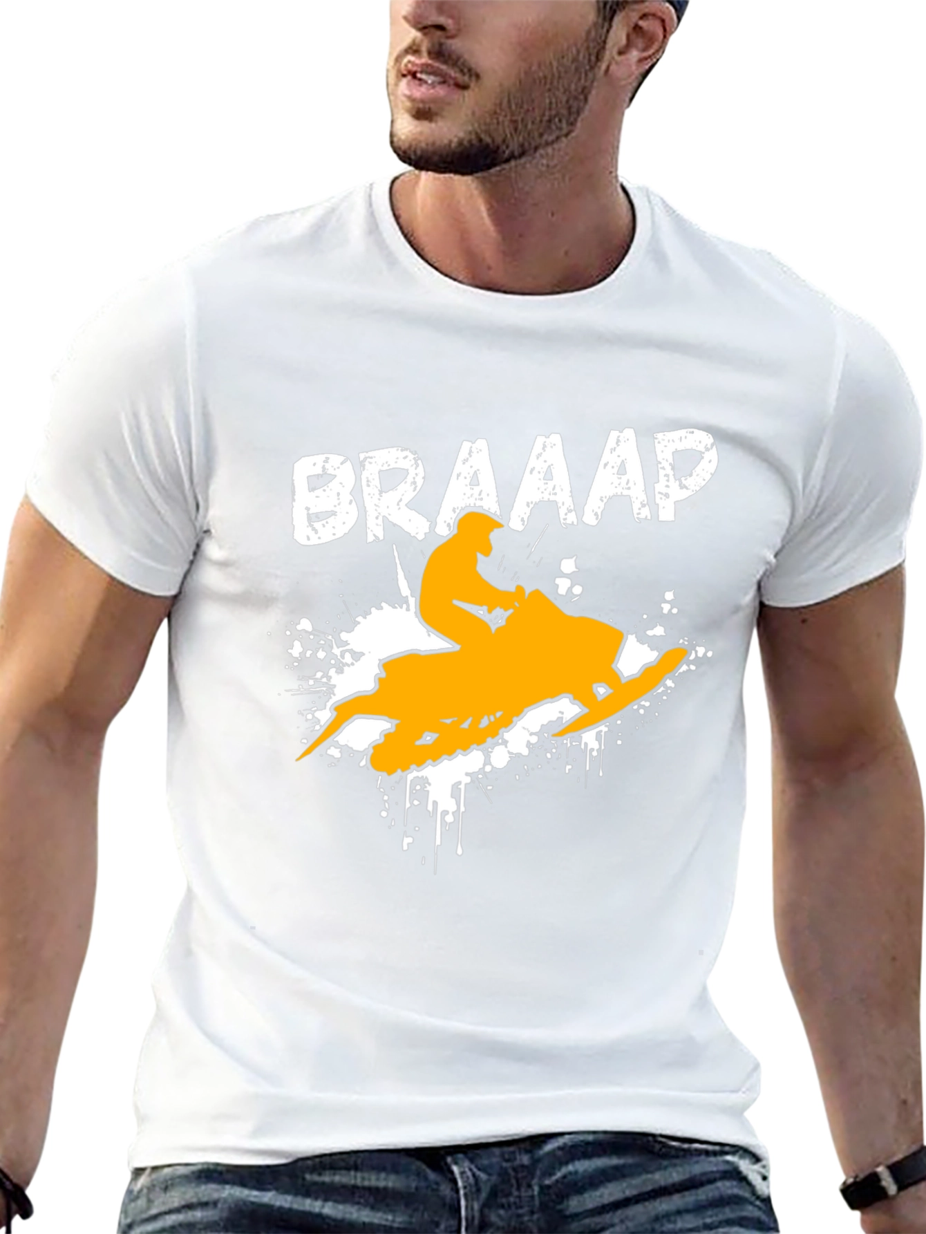 Braaap Snowmobile T-Shirt - Black