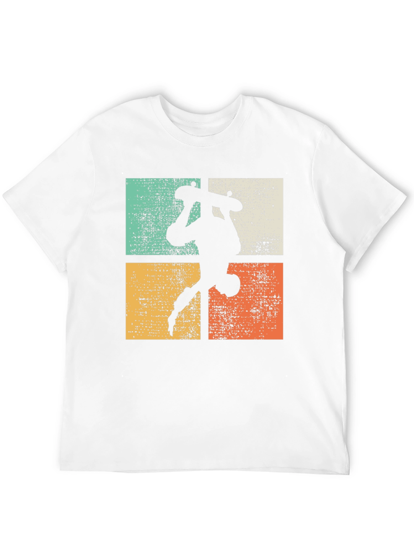 Retro Skateboard Silhouette Graphic Tee