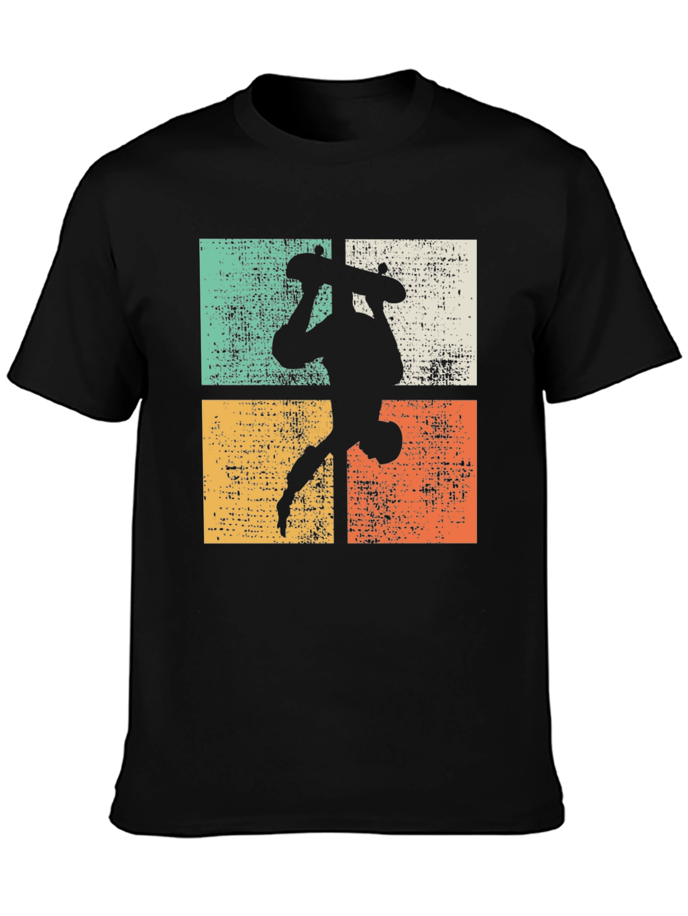 Retro Skateboard Silhouette Graphic Tee