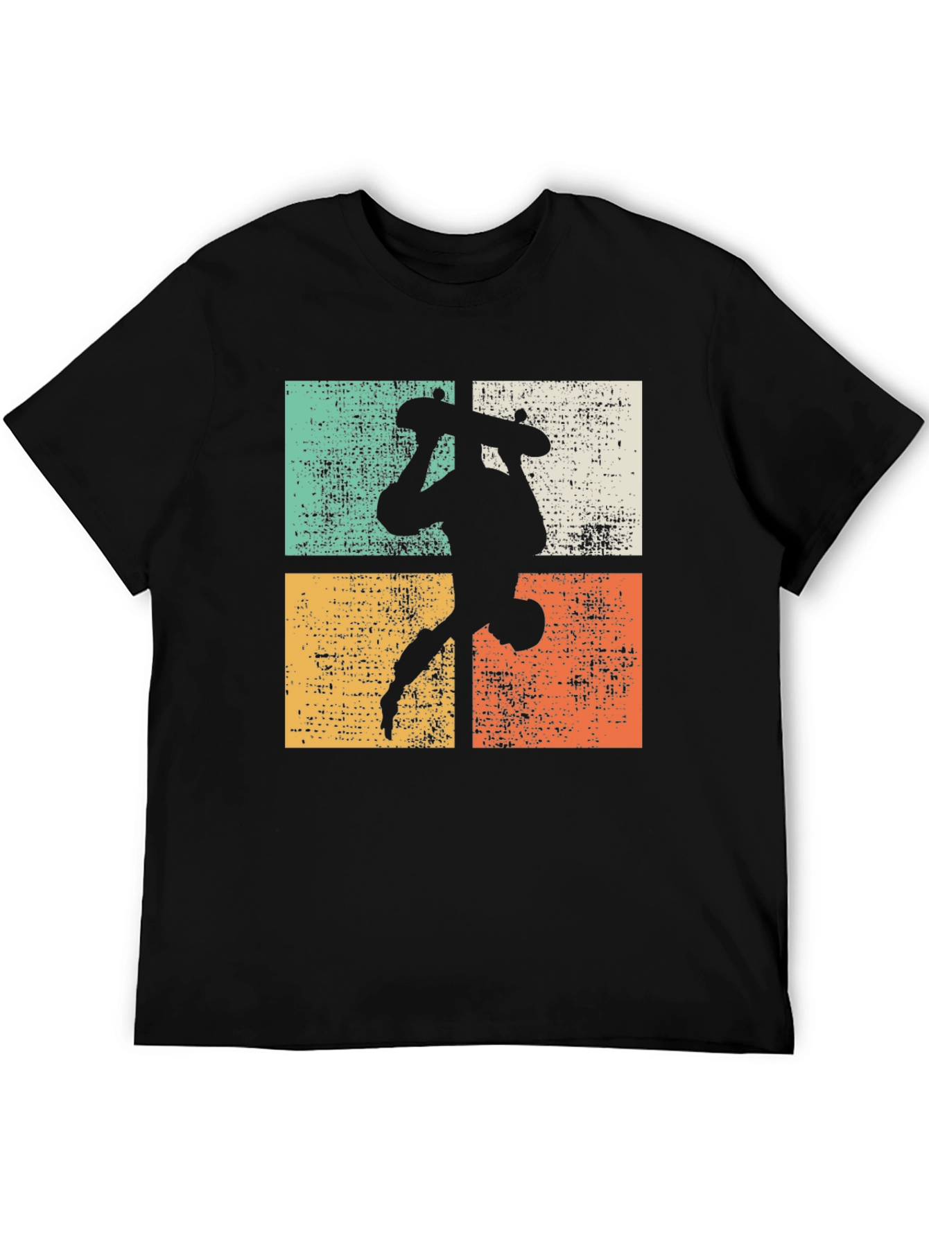 Retro Skateboard Silhouette Graphic Tee