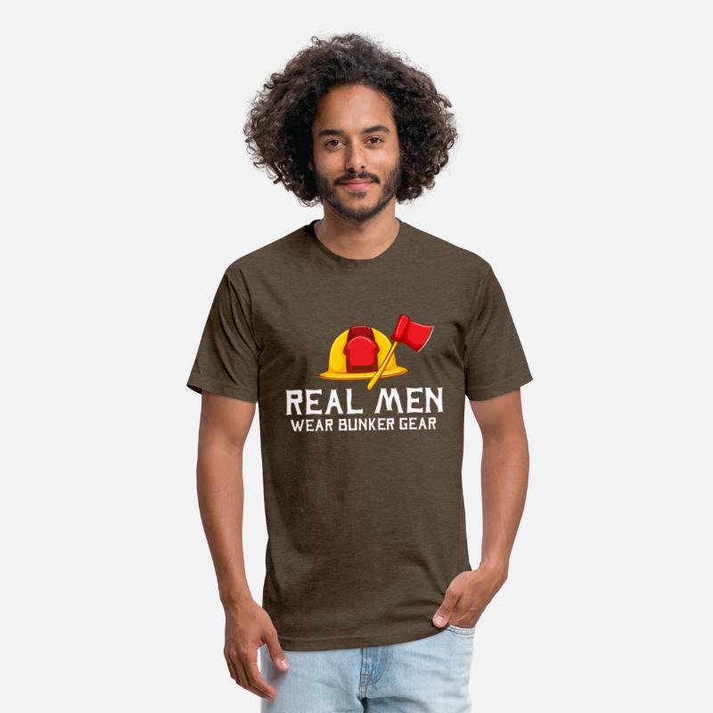 Real Men Wear Bunker Gear Fire Fighter Rescuers Fi