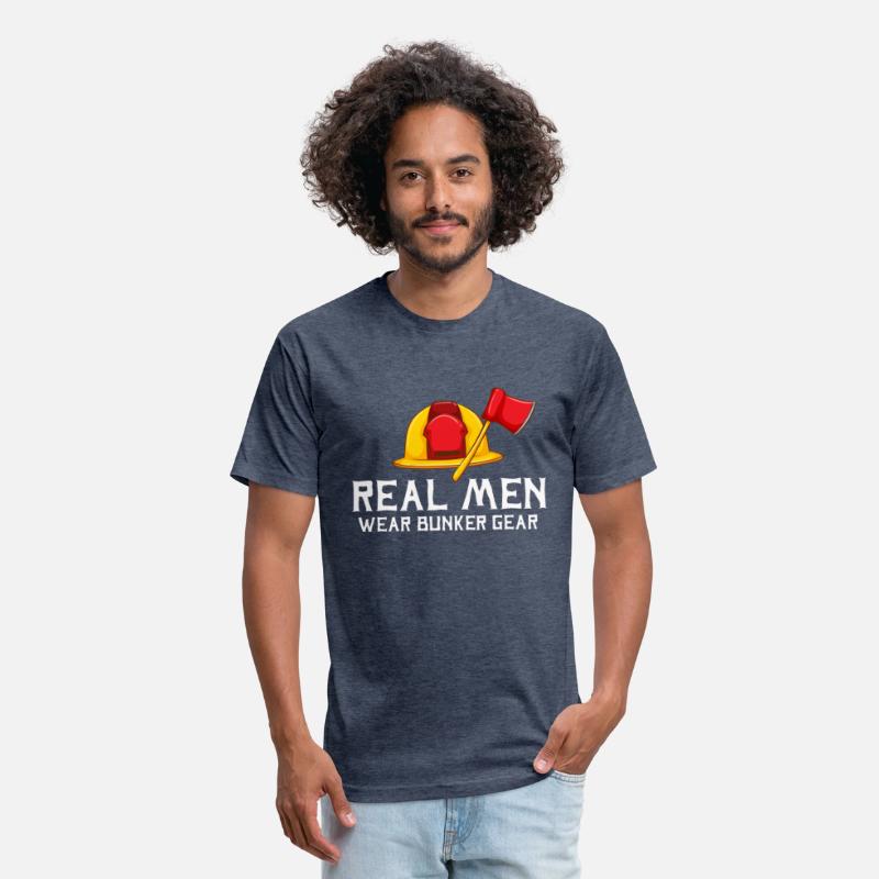 Real Men Wear Bunker Gear Fire Fighter Rescuers Fi
