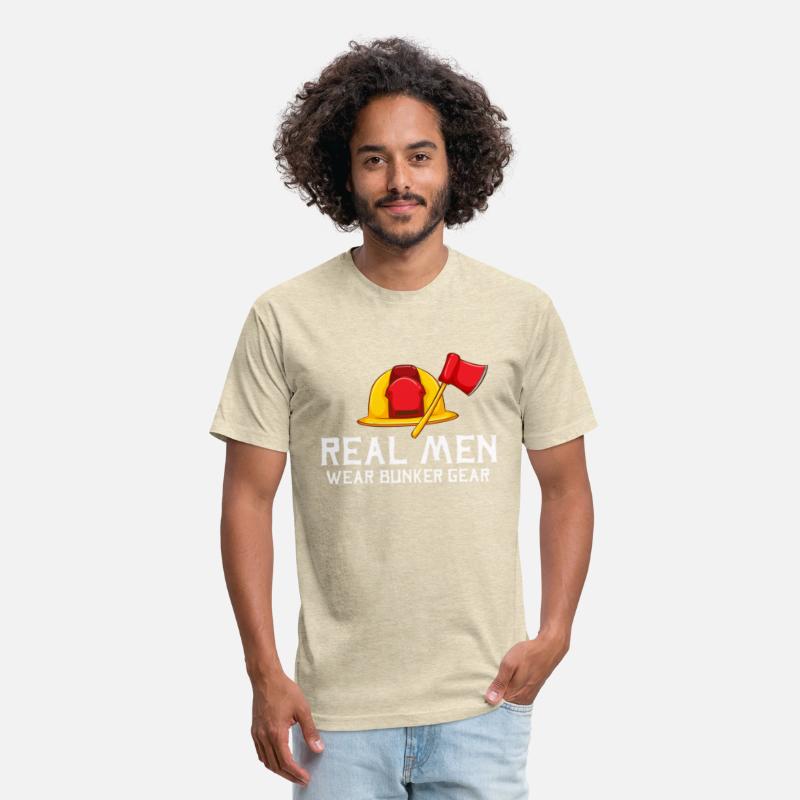 Real Men Wear Bunker Gear Fire Fighter Rescuers Fi
