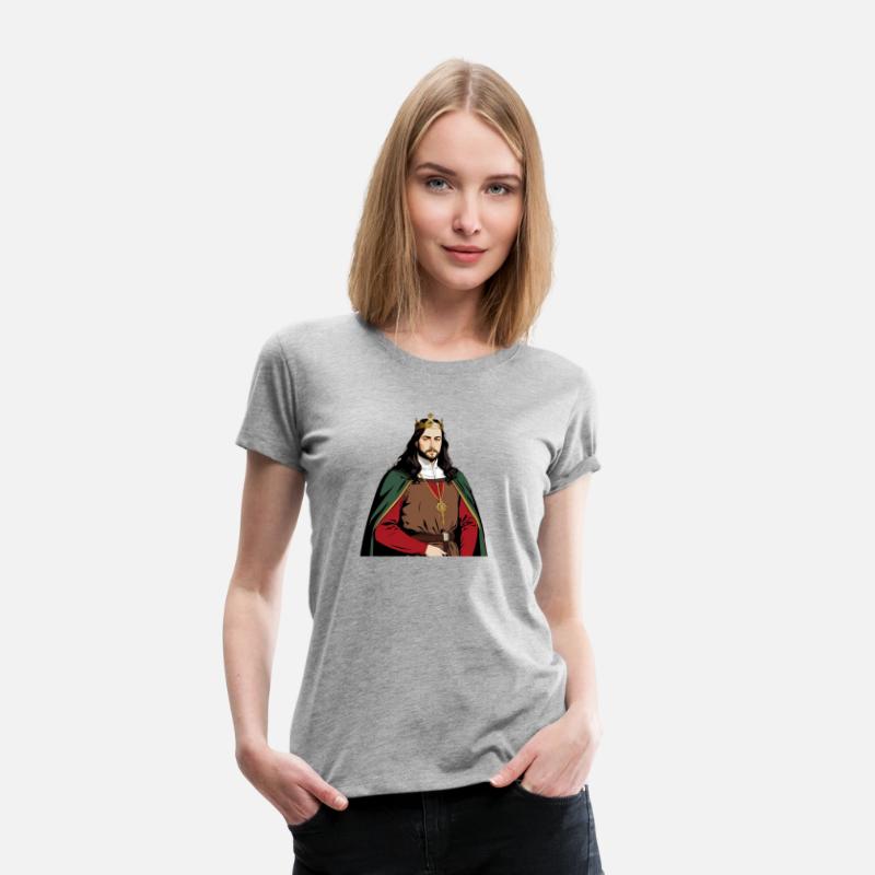 Regal Medieval King in Red and Green