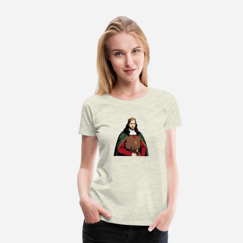 Regal Medieval King in Red and Green