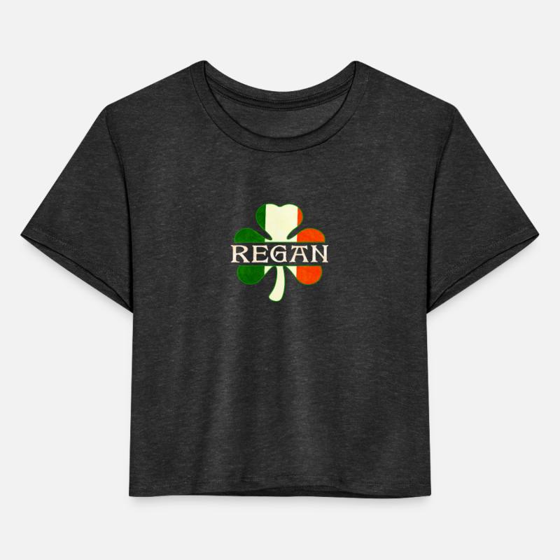 Regan Irish Surname Ireland Flag Shamrock