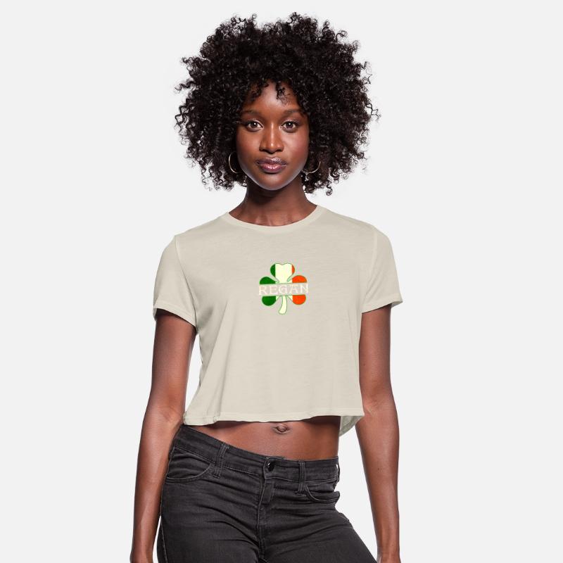 Regan Irish Surname Ireland Flag Shamrock