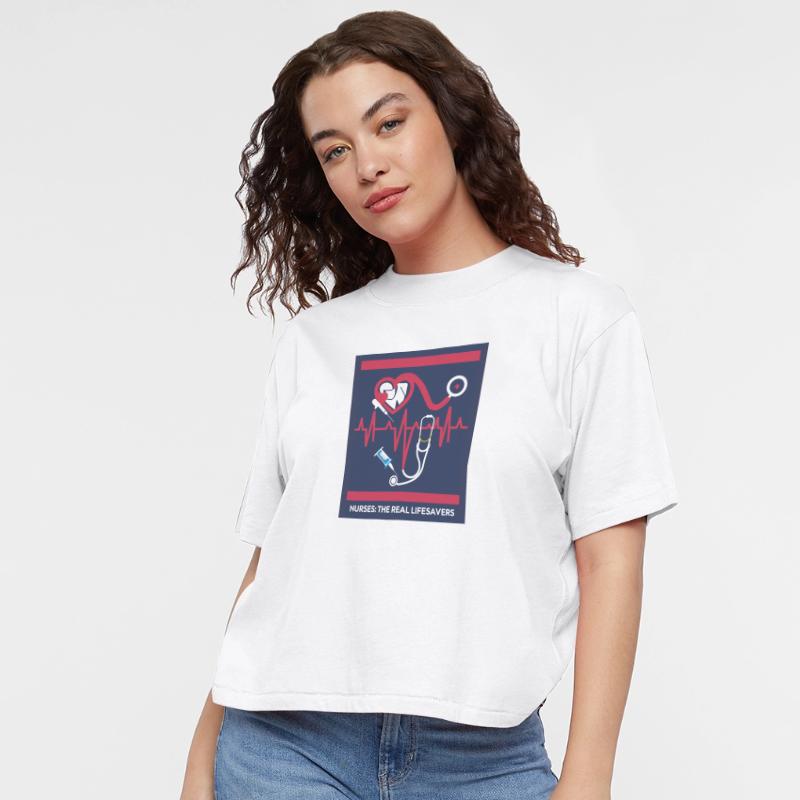 Registered Nurse RN T-Shirt Heartbeat Line Design