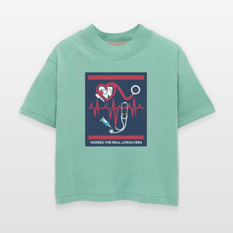 Registered Nurse RN T-Shirt Heartbeat Line Design
