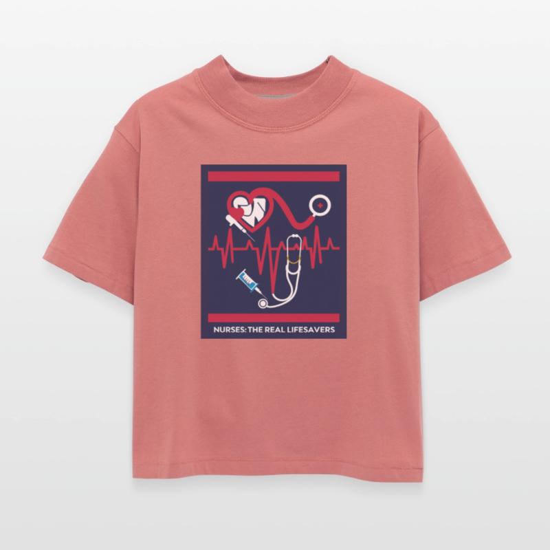 Registered Nurse RN T-Shirt Heartbeat Line Design