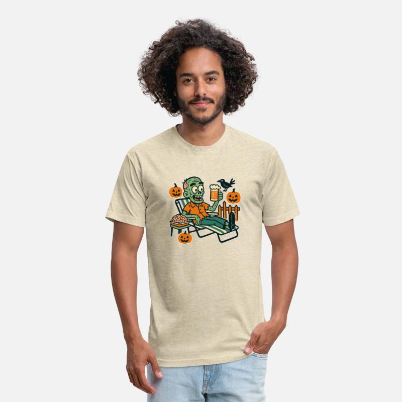 Relaxed Zombie Halloween – Funny Beer and Brains A