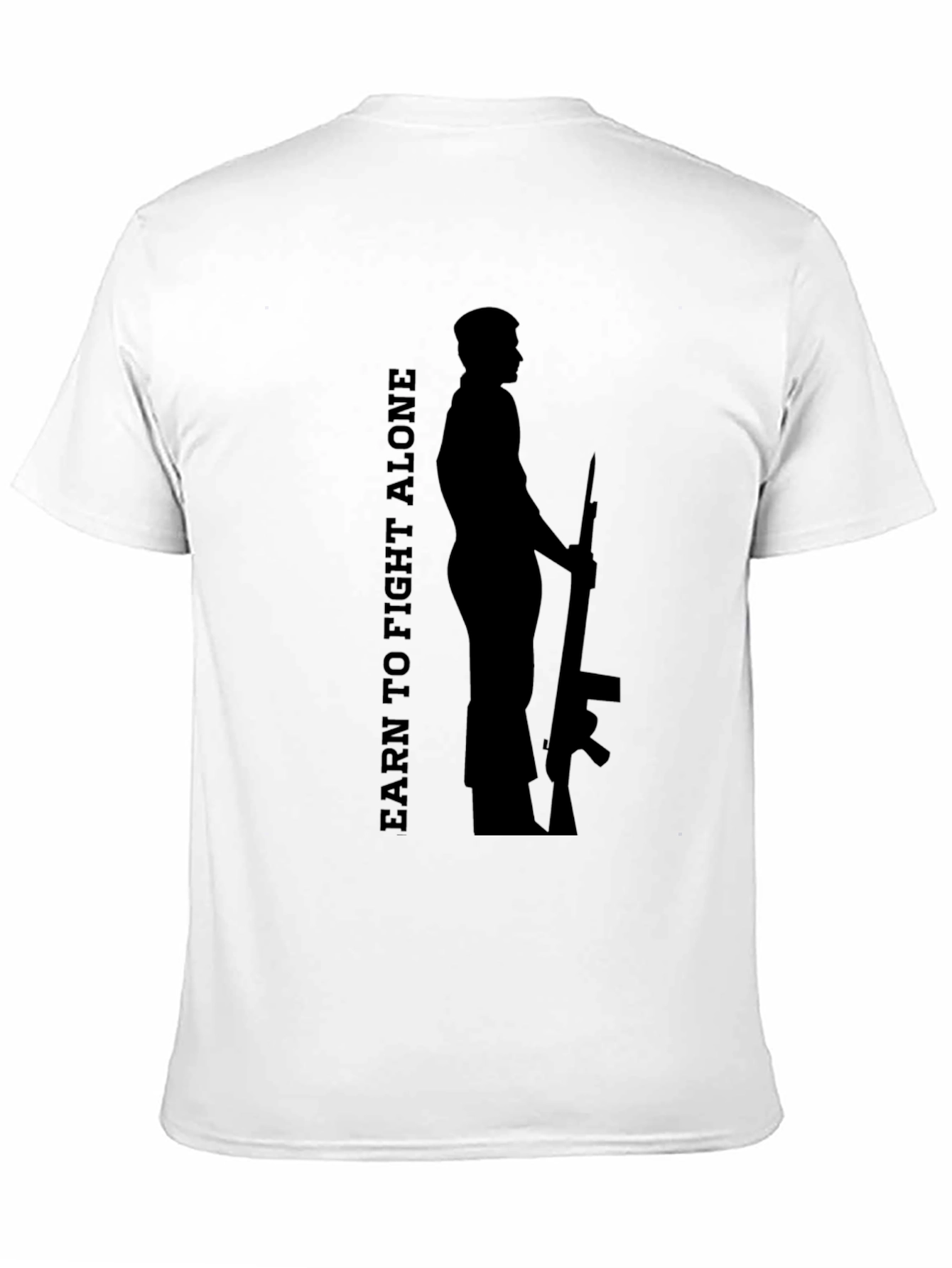 Earn To Fight Alone Graphic Tee - Black