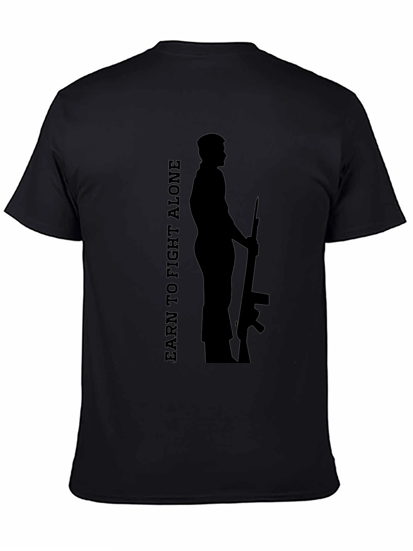 Earn To Fight Alone Graphic Tee - Black