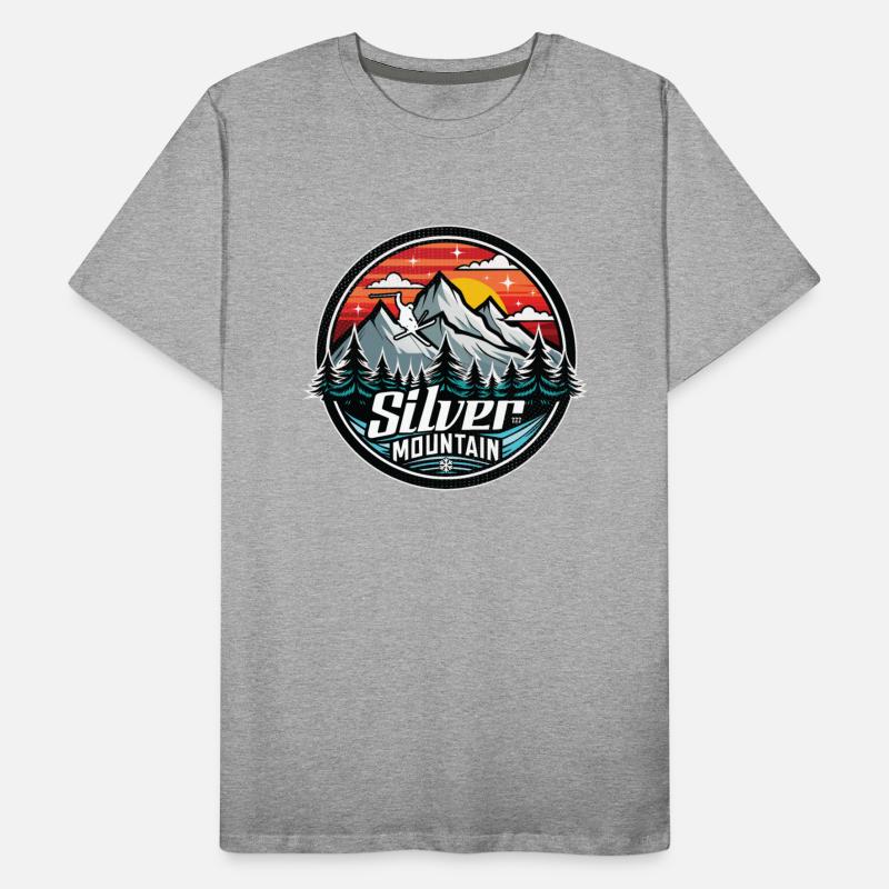 Retro Silver Mountain Ski