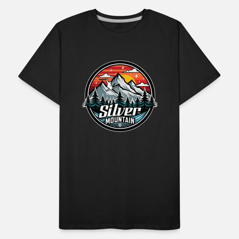 Retro Silver Mountain Ski