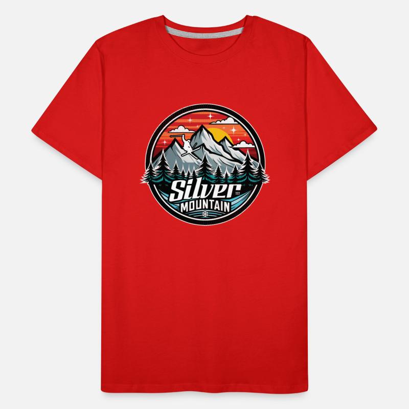 Retro Silver Mountain Ski