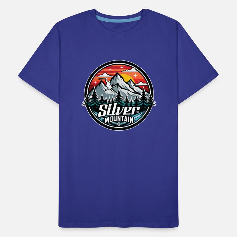 Retro Silver Mountain Ski