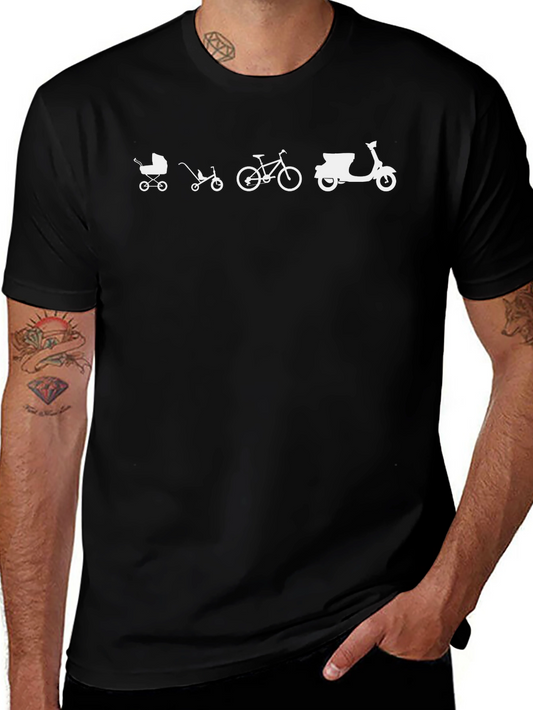 Evolution of Wheels T-Shirt - Black Graphic Tee