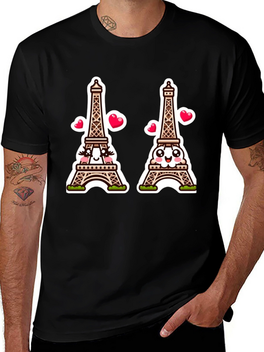 Parisian Love T-Shirt Eiffel Tower Cartoon