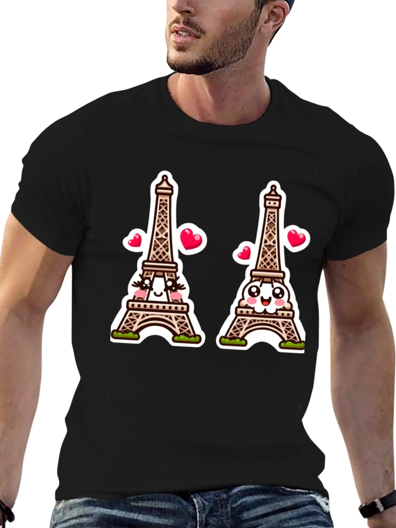 Parisian Love T-Shirt Eiffel Tower Cartoon